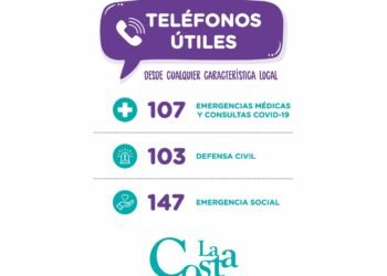 LA COSTA: Continúan operativas las líneas de consulta y asistencia a los vecinos y vecinas de La Costa