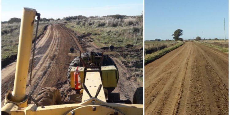 GENERAL MADARIAGA: Comenzaron los trabajos de mejora en el camino a La Salada