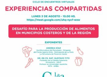 LA COSTA: Se dictará un curso virtual sobre el desafío para la producción de alimentos en municipios costeros y de la región