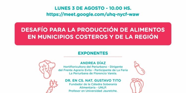 LA COSTA: Se dictará un curso virtual sobre el desafío para la producción de alimentos en municipios costeros y de la región