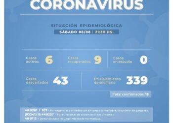 CASTELLI: covid-19, 8 de agosto