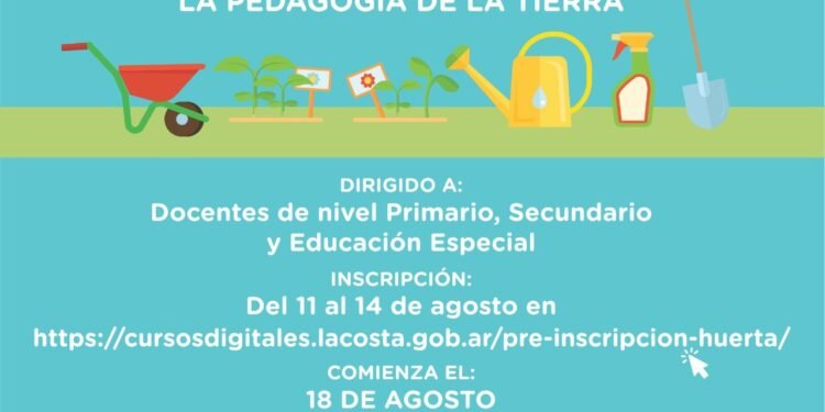 LA COSTA: Abrió la inscripción online al taller de Huertas Escolares para docentes de nivel Primario, Secundario y Educación Especial