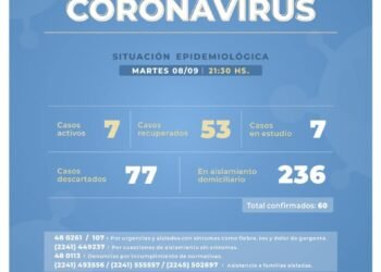 CASTELLI: covid-19, 08 de septiembre