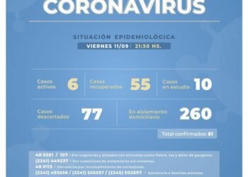 CASTELLI: covid-19, 11 de septiembre