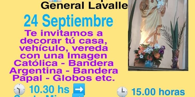 GENERAL LAVALLE: Mañana habrá asueto municipal por el «Día de la Patrona de General Lavalle»