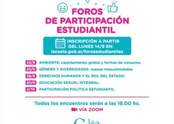 LA COSTA: La Municipalidad de La Costa llevará adelante foros virtuales de participación estudiantil