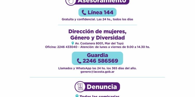 PARTIDO DE LA COSTA: La Municipalidad de La Costa ofrece herramientas de acompañamiento a víctimas de violencia y discriminación de género