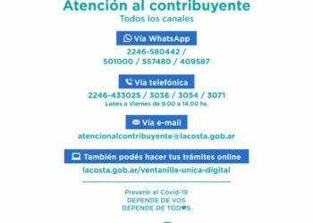 PARTIDO DE LA COSTA: Acompañamiento y beneficios para la comunidad: los nuevos canales de atención al contribuyente