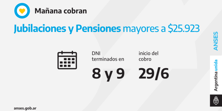 ANSES CALENDARIOS DE PAGO DEL MARTES 29 DE JUNIO