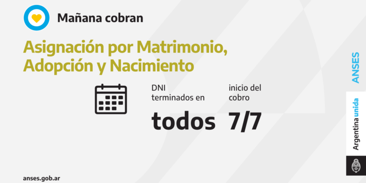 ANSES CALENDARIOS DE PAGO DEL MIÉRCOLES 7 DE JULIO