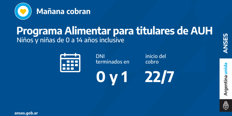 ANSES CALENDARIOS DE PAGO DEL JUEVES 22 DE JULIO