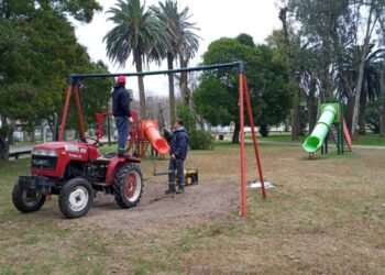 PARTIDO DE GENERAL MADARIAGA: Instalan nuevos juegos en el Parque Anchorena