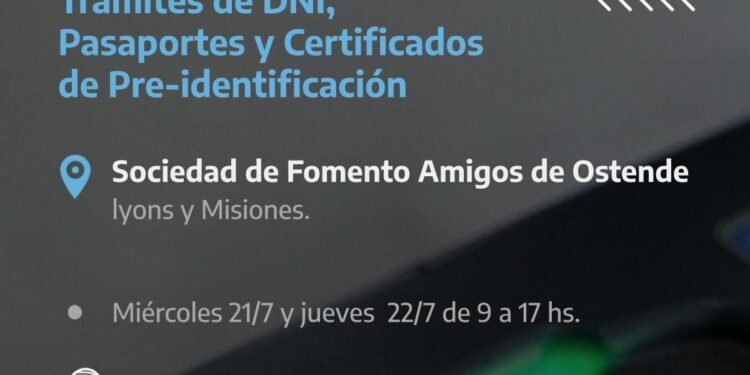 PARTIDO DE PINAMAR: OPERATIVO DE DOCUMENTACIÓN DEL RENAPER EN PINAMAR