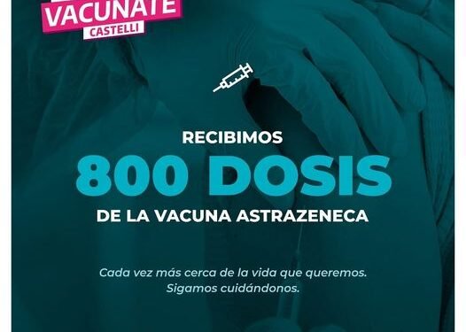PARTIDO DE CASTELLI: LLEGARON 800 VACUNAS
