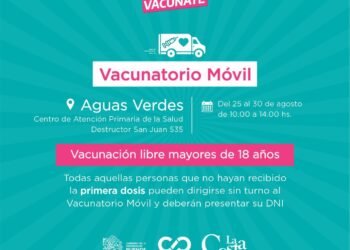 PARTIDO DE LA COSTA: El Vacunatorio Móvil estará desde mañana miércoles en Aguas Verdes