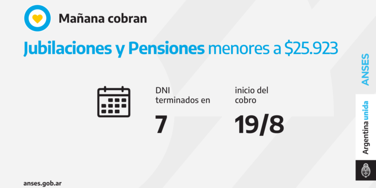 CALENDARIOS DE PAGO DEL JUEVES 19 DE AGOSTO
