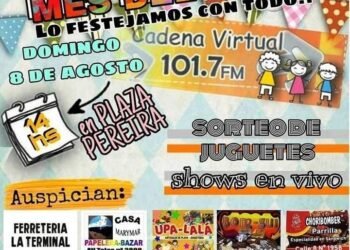 PARTIDO DE LA COSTA: La radio Cadena Virtual 101.7 FM organizó un evento al aire libre por el Mes del Niño en San Clemente