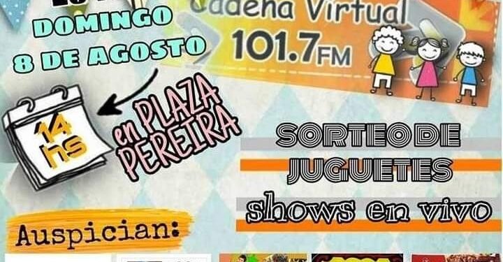 PARTIDO DE LA COSTA: La radio Cadena Virtual 101.7 FM organizó un evento al aire libre por el Mes del Niño en San Clemente