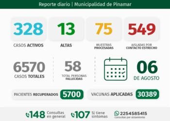 PARTIDO DE PINAMAR: INFORME COVID-19 A NIVEL LOCAL – con datos recibidos al 6 de agosto 2021.