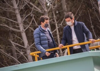PARTIDO DE LA COSTA: Cristian y el Ministro del Interior Wado de Pedro recorrieron obras en marcha en el Partido de La Costa
