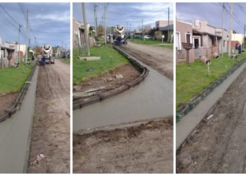 PARTIDO DE GENERAL MADARIAGA: Continúa la obra de cordón cuneta en el barrio Martín Fierro