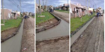 PARTIDO DE GENERAL MADARIAGA: Continúa la obra de cordón cuneta en el barrio Martín Fierro