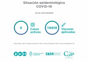 El Comité Epidemiológico informa la situación en el Partido de La Costa al miércoles 29 de septiembre: