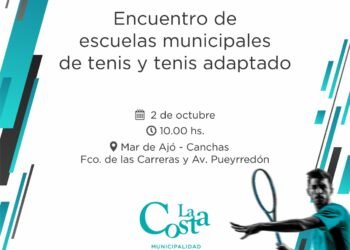 PARTIDO DE LA COSTA: Este sábado se realizará un encuentro participativo con alumnas y alumnos de las Escuelas Municipales de Tenis