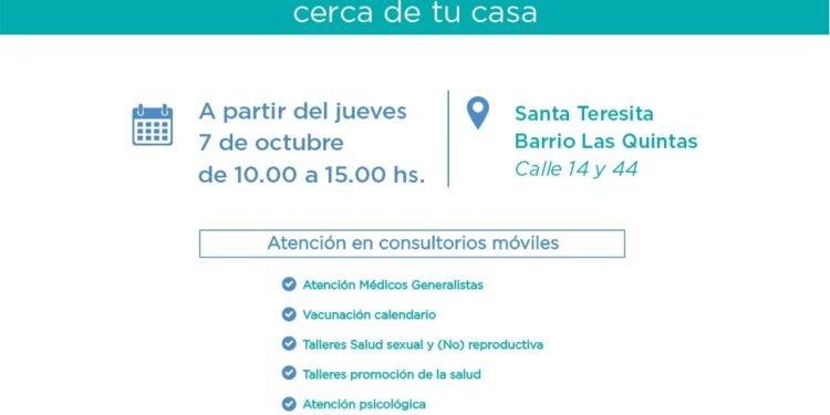 PARTIDO DE LA COSTA: Llega a Las Quintas en Santa Teresita el programa Integrar Salud, que acerca los servicios a los barrios