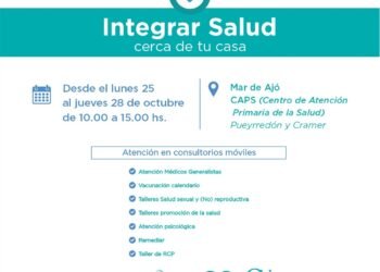 PARTIDO DE LA COSTA: El programa Integrar Salud continuará su recorrido por Mar de Ajó, San Bernardo y Costa Azul