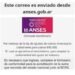 ANSES INFORMA QUE NUNCA PIDE DATOS PERSONALES POR CORREO ELECTRÓNICO