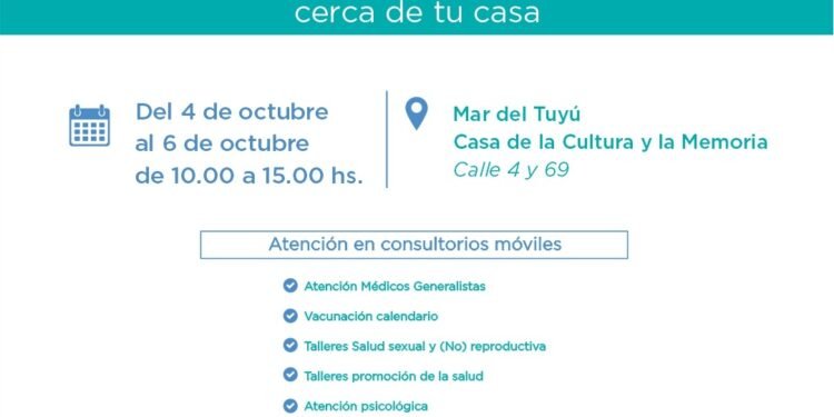 PARTIDO DE LA COSTA: La Municipalidad de La Costa junto a Nación acercan más servicios de salud a los barrios