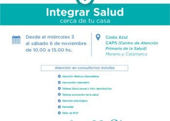 PARTIDO DE LA COSTA: El programa Integrar Salud llegará este miércoles al Centro de Atención Primaria de la Salud de Costa Azul