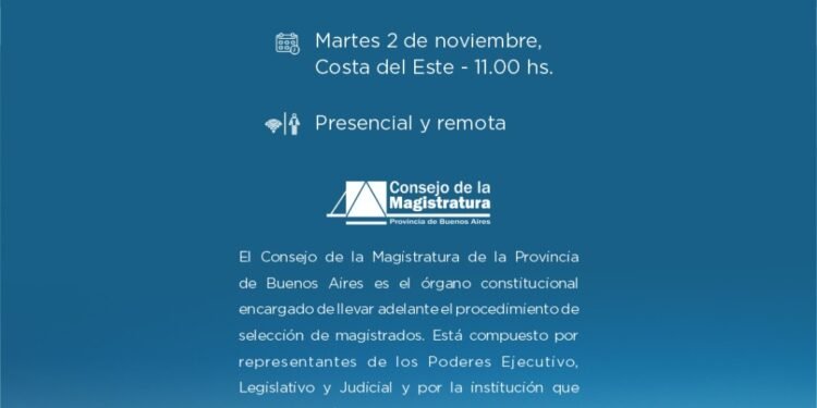 PARTIDO DE LA COSTA: Este martes el Partido de La Costa recibe al Consejo de la Magistratura