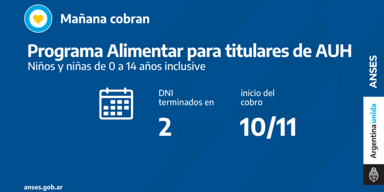 ANSES CALENDARIOS DE PAGO DEL MIÉRCOLES 10 DE NOVIEMBRE