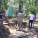 PARTIDO DE LA COSTA: Cristian recorrió los trabajos de cordón cuneta para la próxima colocación de asfalto en la zona de la Escuela y el Jardín de Infantes de Aguas Verdes