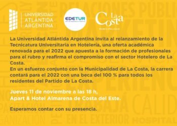 PARTIDO DE LA COSTA: Relanzan la Tecnicatura Universitaria en Hotelería con una beca del 100% para todos los costeros y costeras