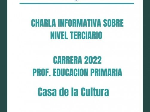 PARTIDO DE GENERAL LAVALLE: Mañana habrá una charla informativa sobre nivel terciario en Casa de la Cultura
