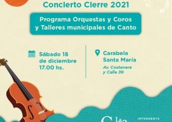PARTIDO DE LA COSTA: Concierto de cierre de año para la Orquesta de la dirección General de Cultura y Educación de la Provincia y el Coro Municipal