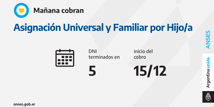 ANSES CALENDARIOS DE PAGO DEL MIÉRCOLES 15 DE DICIEMBRE