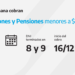 CALENDARIOS DE PAGO DEL JUEVES 16 DE DICIEMBRE