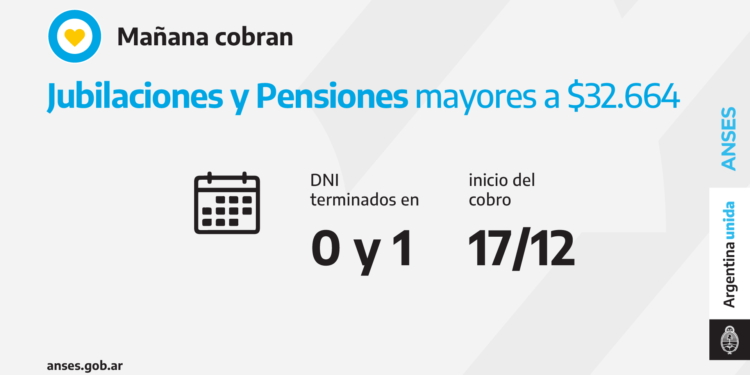 ANSES CALENDARIOS DE PAGO DEL VIERNES 17 DE DICIEMBRE