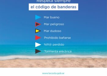 PARTIDO DE LA COSTA: Código de banderas y consejos útiles a tener en cuenta para disfrutar de la playa