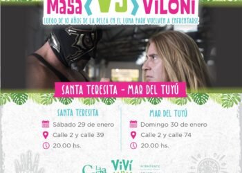 LA COSTA: Show de lucha libre: La Masa y Vicente Viloni vuelven al ring en el Partido de La Costa
