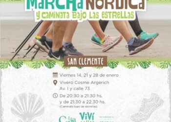 LA COSTA: Vuelven las caminatas de marcha nórdica y bajo las estrellas en San Clemente, Santa Teresita y Mar de Ajó