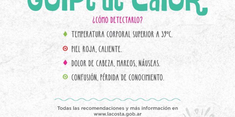 LA COSTA: La Municipalidad de La Costa ofrece una serie de consejos útiles para cuidarse del golpe de calor