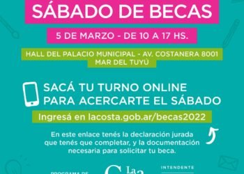 LA COSTA: El sábado 5 se hará una jornada especial para sumarse al Programa Municipal de Becas