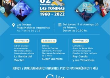 LA COSTA: Continúan hasta el domingo los festejos de la 62ª Fiesta Aniversario de Las Toninas