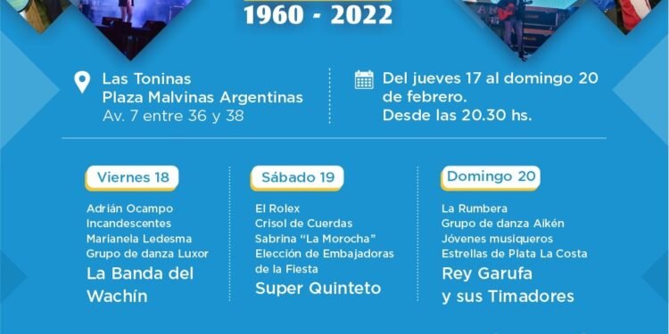 LA COSTA: Continúan hasta el domingo los festejos de la 62ª Fiesta Aniversario de Las Toninas