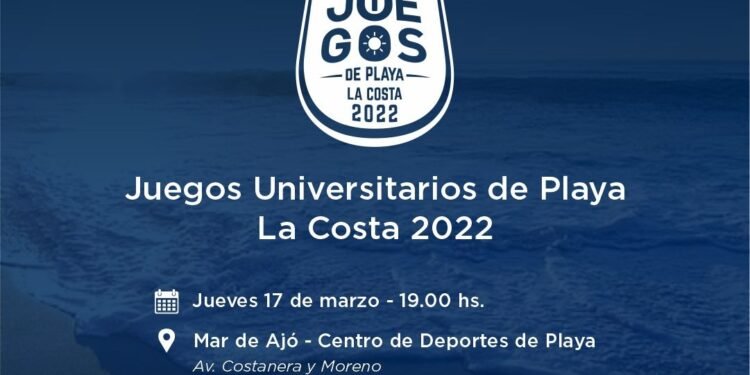 LA COSTA: Este jueves se presentan los Juegos Universitarios de Playa La Costa 2022 en Mar de Ajó